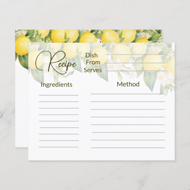 Recette (Devant / Derrière)