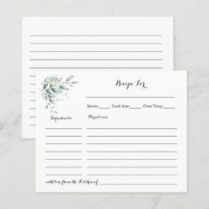 Recette Carte Eucalyptus Fête des mariées verte