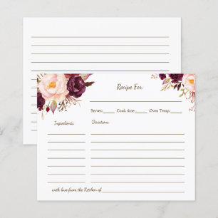 Recette Carte Fête des mariées Fleurs Marsala