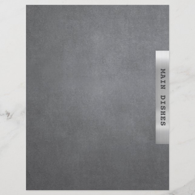 Recette Chapitre Divider Principaux Plats Argent (Devant)