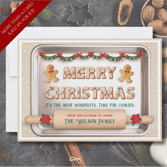Recette de biscuits uniques pour carte de Noël (Unique Christmas Holiday Card Cookie Recipe)