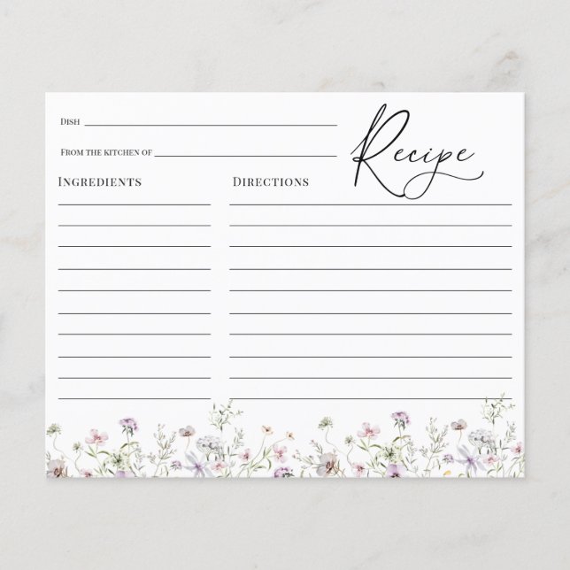 Recette de Fête des mariées de Fleur sauvage viole (Devant)