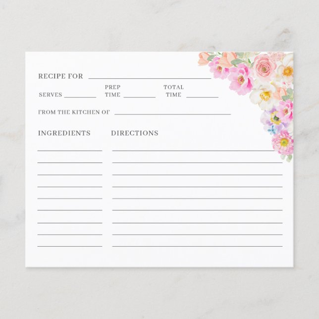 Recette de Fête des mariées florale en fleurs colo (Devant)