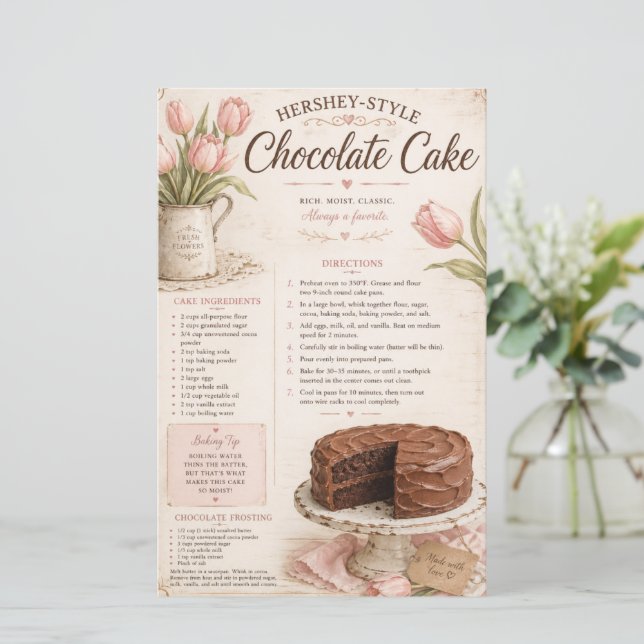 Recette de gâteau au chocolat de style Hershey, Tu (Debout devant)