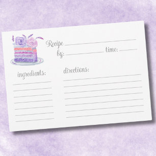 Recette de gâteau de lavande rose Aquarelle