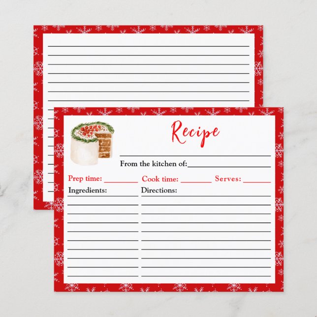 Recette de gâteau de Noël de la pâtisserie de Noël (Devant / Derrière)