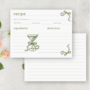 recette de mariage martini dessinée à la main