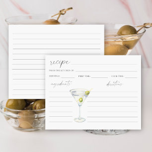 recette de martini dry aquarelle pour la mariée