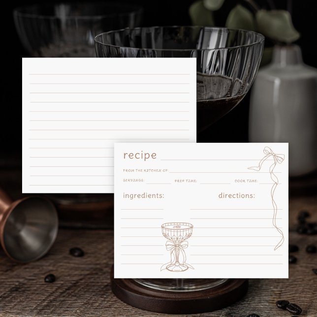 recette de martini espresso dessinée à la main pou (Créateur téléchargé)