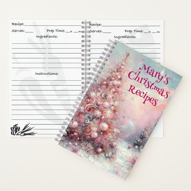 Recette de Noël personnalisée Livre Ornament Art (À l'intérieur)