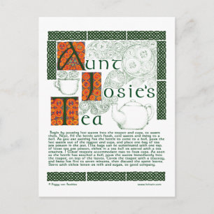 Recette de thé irlandaise sur les cartes postales
