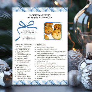 Recette de vacances Mincemeat Muffins Carte de Noë