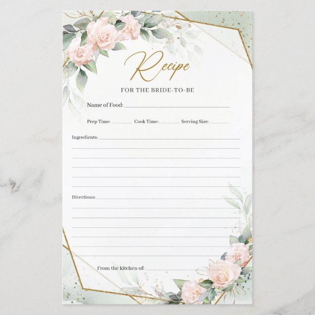 Recette d'eucalyptus rose de Bohême et cadre or (Devant)