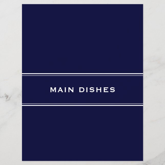 Recette Divider Plats principaux Marine Bleu (Devant)