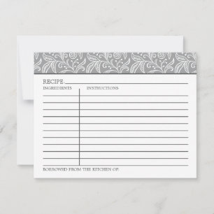 Recette élégante de dentelle florale grise et blan