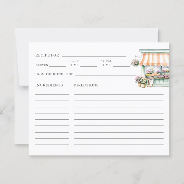 Recette Fête des mariées Flower Shop de marché (Devant)