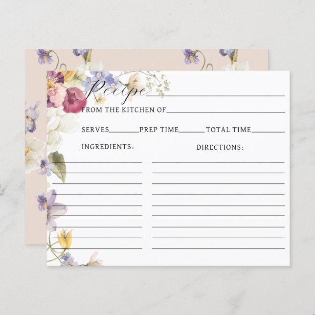 Recette fleur sauvage de Fête des mariées Boho (Devant / Derrière)