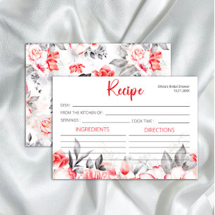 Recette Fleurs d'aquarelle gris rouge