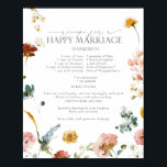 Recette Fleurs de Jardin pour une affiche de maria<br><div class="desc">Que ce soit en cadeau à la future mariée, ou en poster à la douche de la mariée, cette recette sucrée pour un poster de mariage heureux vous séduira ! Doté de fleurs aquarelles aquarelles dans les tons bleu poussiéreux, rose, or, blanc et terreux moutarde brûlé orange. Il présente également...</div>