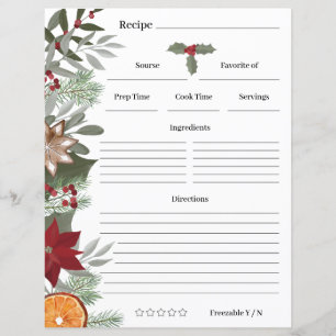 Recette florale de Noël