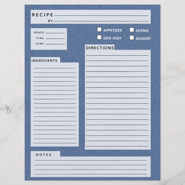 Recette Jeans bleu (Dos)