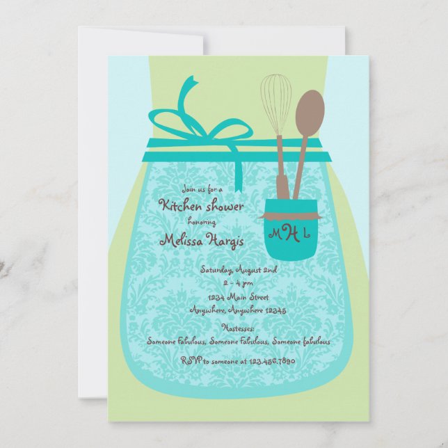 Recette Kitchen Bridal Shower Invitation (Devant)