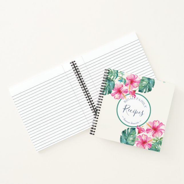 Recette Livres Aquarelle rose Fleurs verdure (Intérieur)