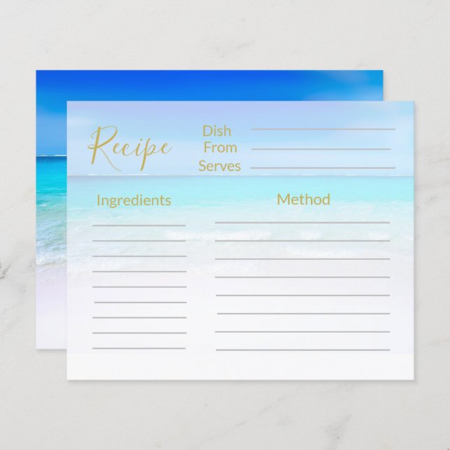 Recette Ocean Beach Bleu de mer (Devant / Derrière)