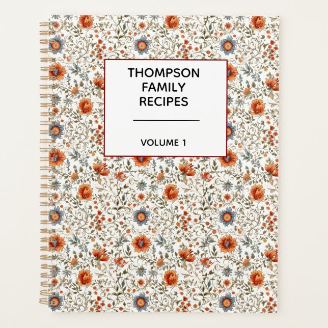 Recette Personnalisée Fleurs Neutres de Style  (Devant)