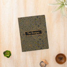 Recette personnalisée vintage en mosaïque noire et