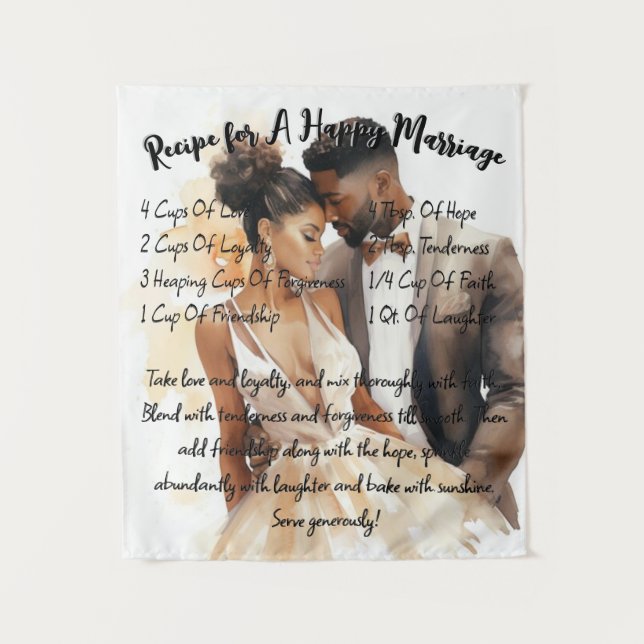 Recette Pour Une Bonne Tapisserie De Cadeau Mariag (Devant)