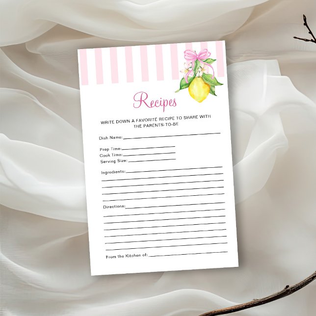 Recettes de Baby Shower aux Citrons (Créateur téléchargé)