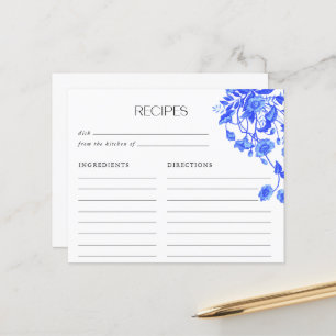 Recettes de Baby Shower Floral Toile Bleue Vintage