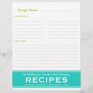 Recettes de la famille rétro Classeur personnalisé