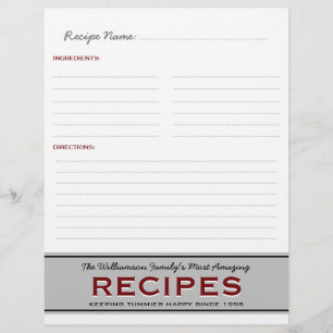 Recettes de la famille rétro Classeur personnalisé