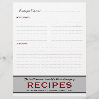 Recettes de la famille rétro Classeur personnalisé