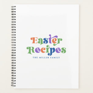 Recettes de Pâques Colorful Whimsical Retro Typogr