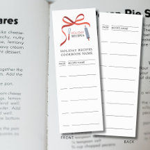 Recettes de vacances Cookbook Numéro de page