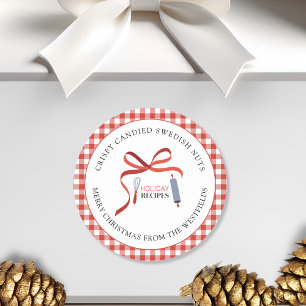 Recettes de vacances Étiquette cadeau de nourritur