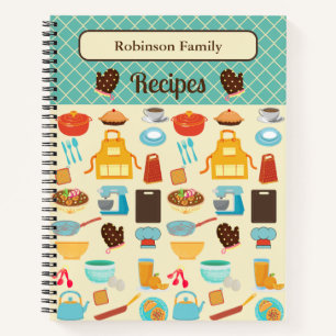 Recettes familiales Thème Vintage Carnet spiral
