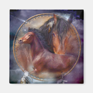 Receveur rêveur - magnet d'art de chevaux d'esprit