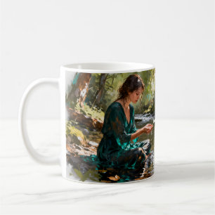 Recevez la tasse de réflexion de la forêt calme
