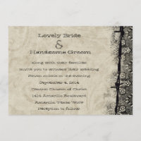 Recevoir la vieille invitation accrochée de