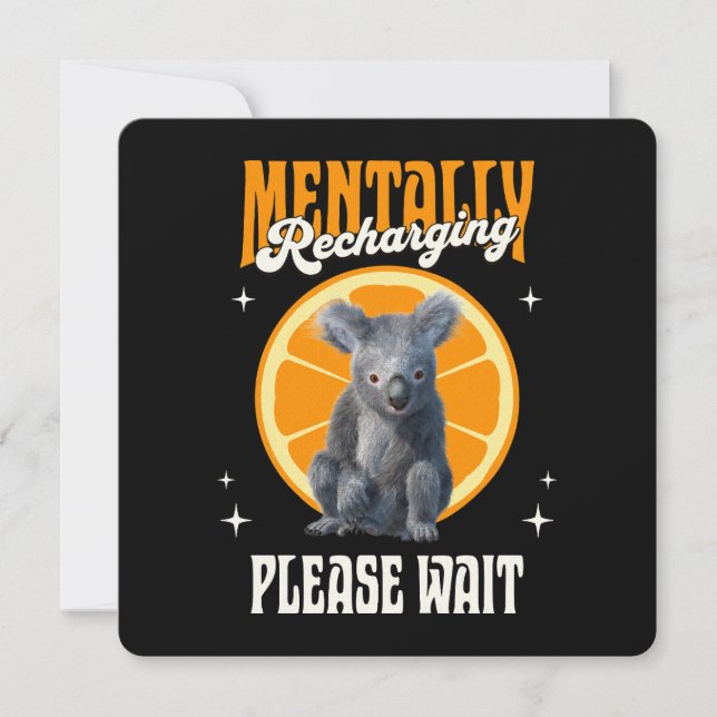 Recharge mentale, veuillez patienter Koala Orange (Devant)