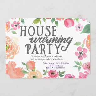 Réchauffement de la maison Invitation 5x7 (maison 