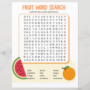 Recherche de mots de fruits