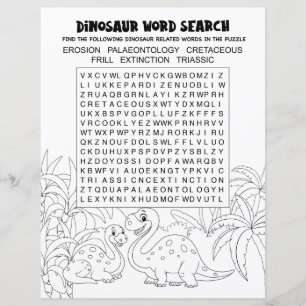 Recherche de mots de puzzle de dinosaure pour enfa