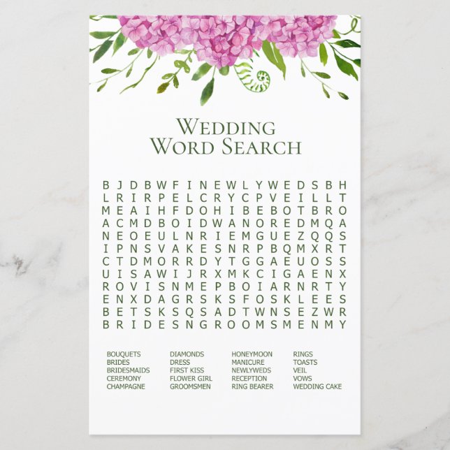 Recherche de mots Hydrangea Rose Jeu de douche de  (Devant)