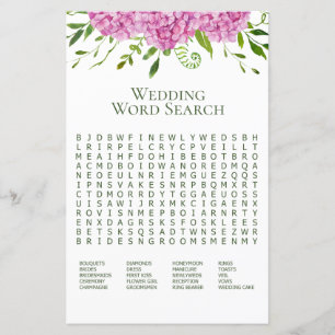Recherche de mots Hydrangea Rose Jeu de douche de
