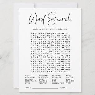 Recherche de mots   Jeu de Baby Shower